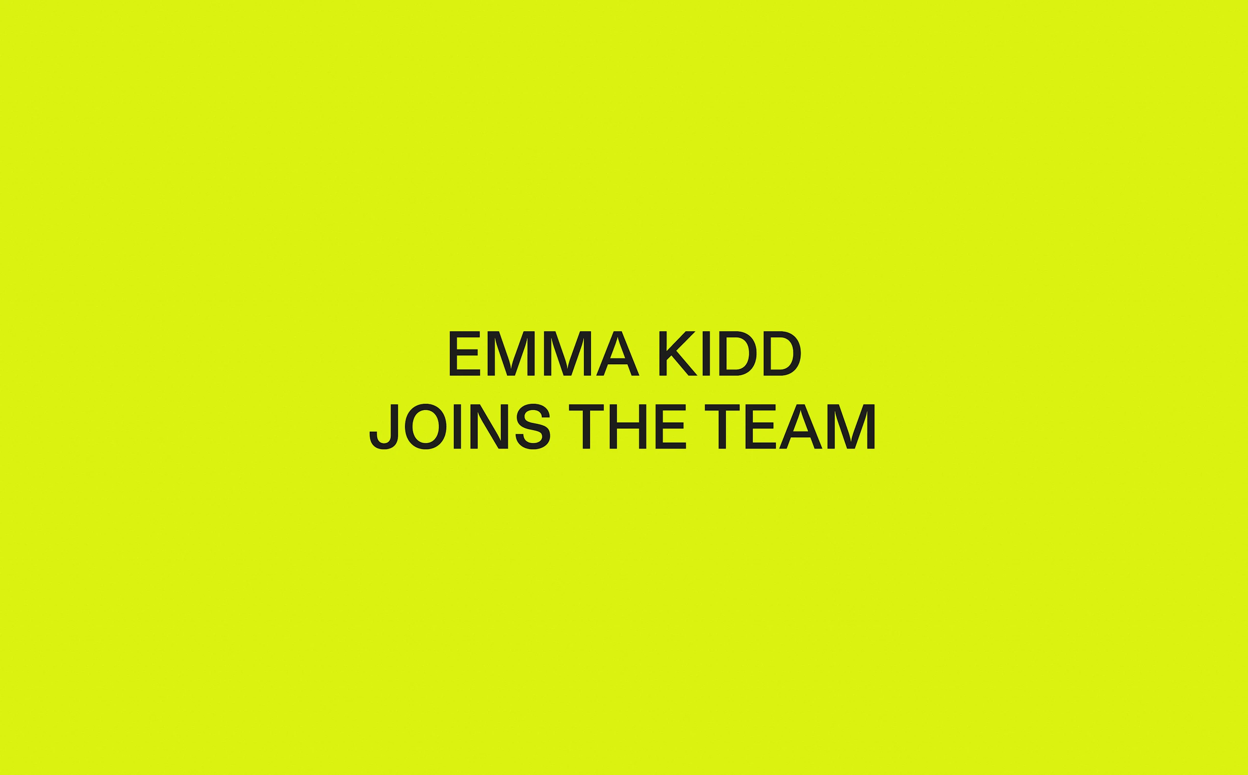 Cover Image for Emma Kidd joins the team